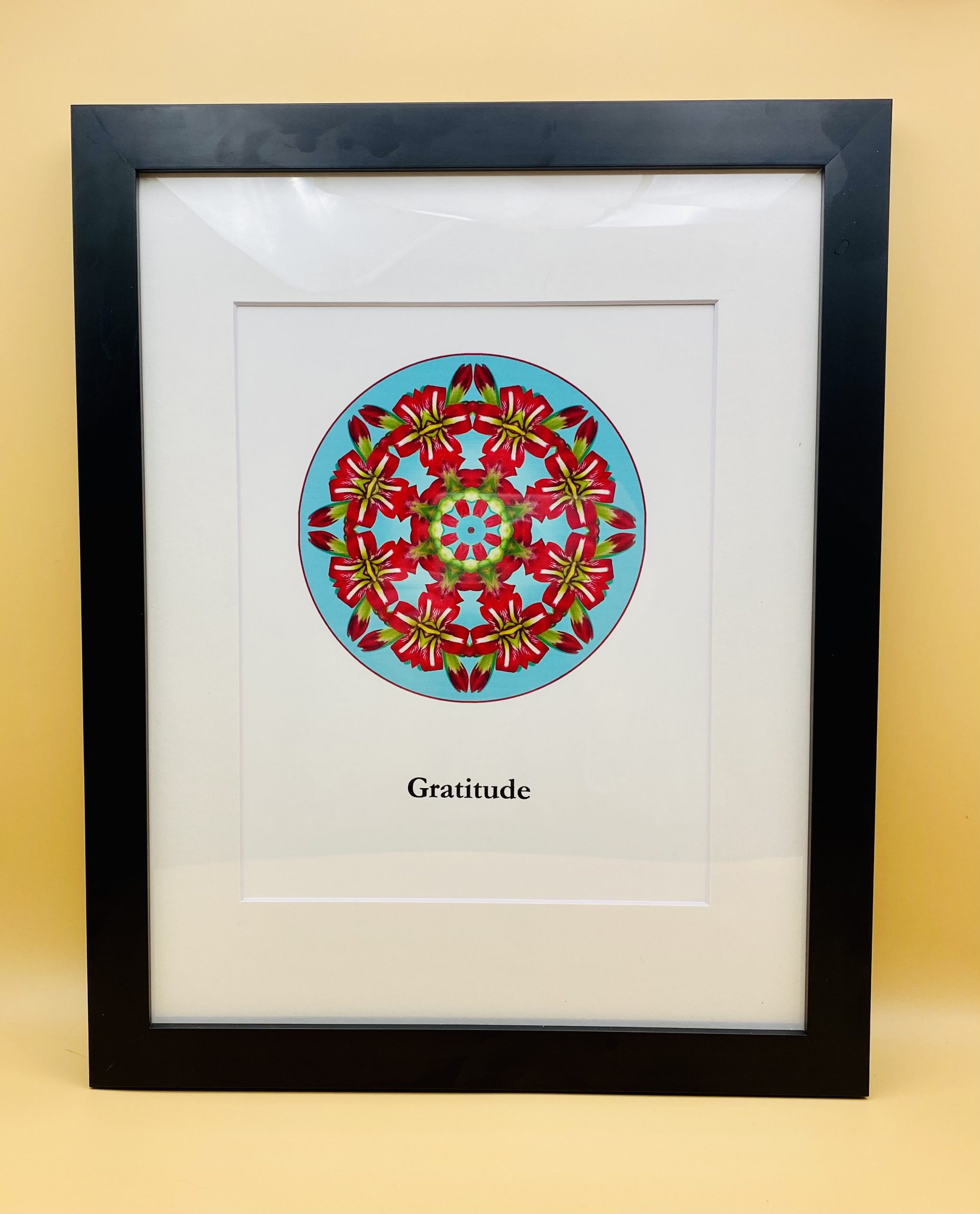 Gratitude Mandala Framed Print