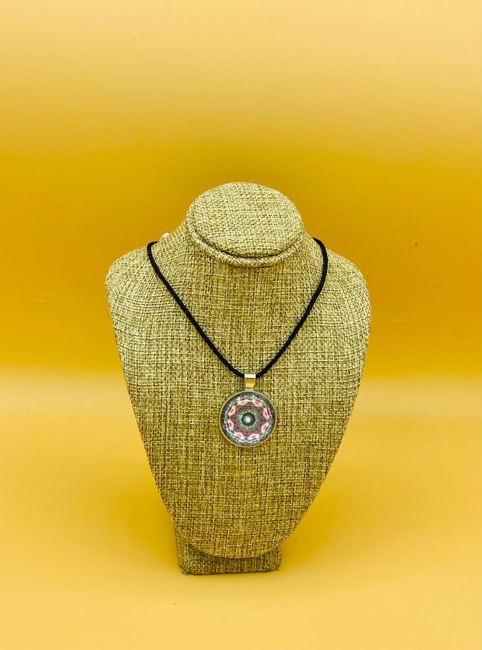 Meditate Mandala Glass-fonted Pendant