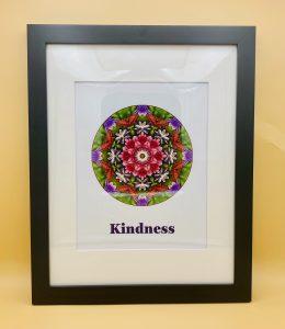 Kindness Mandala Framed Print