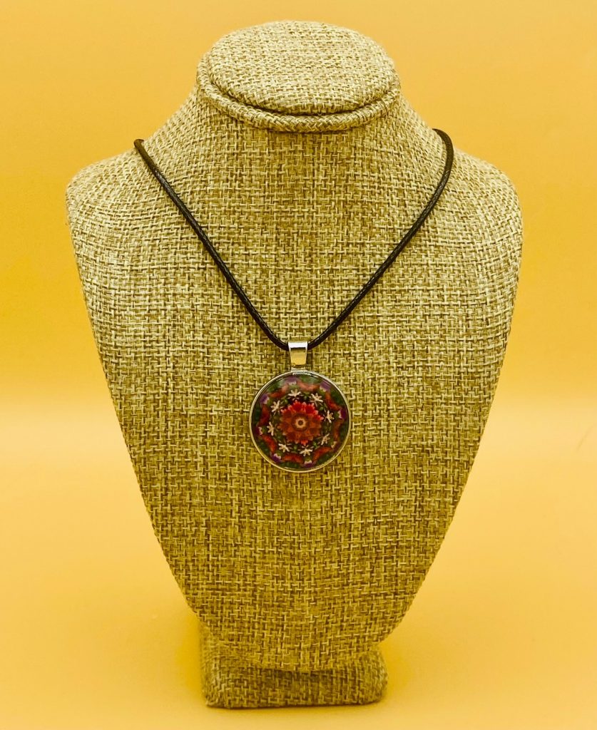 Kindness Mandala Glass-fronted Pendant Necklace