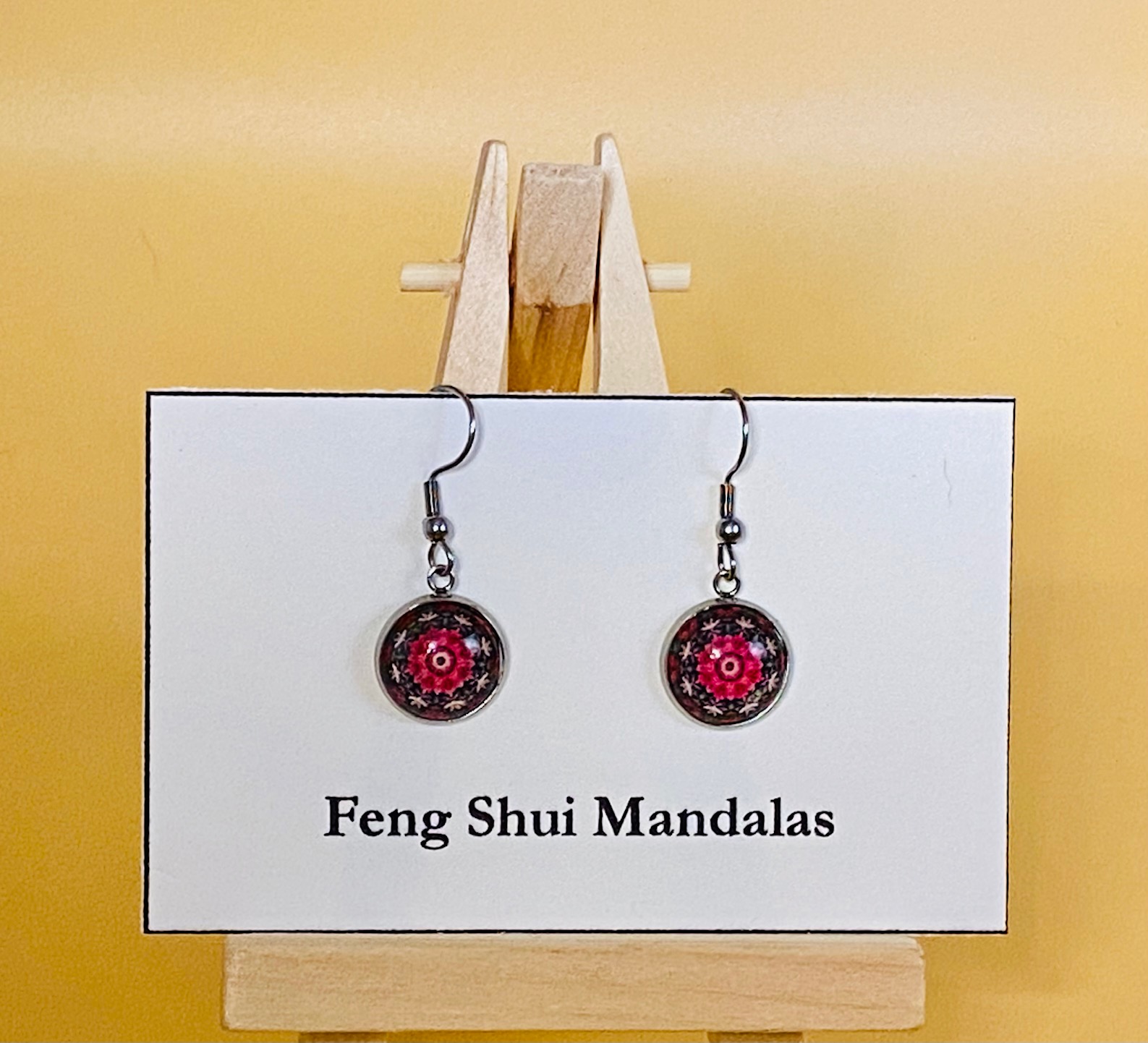 Kindness Mandala Earrings Fengshui Mandalas Meaningful Mandalas