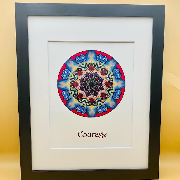 Courage Mandala Framed Print
