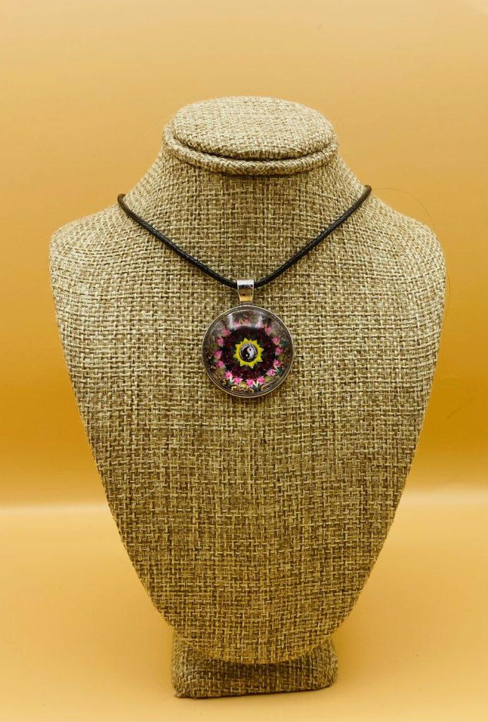 Recovery and Sobriety Glass fronted Mandala Pendant Necklace