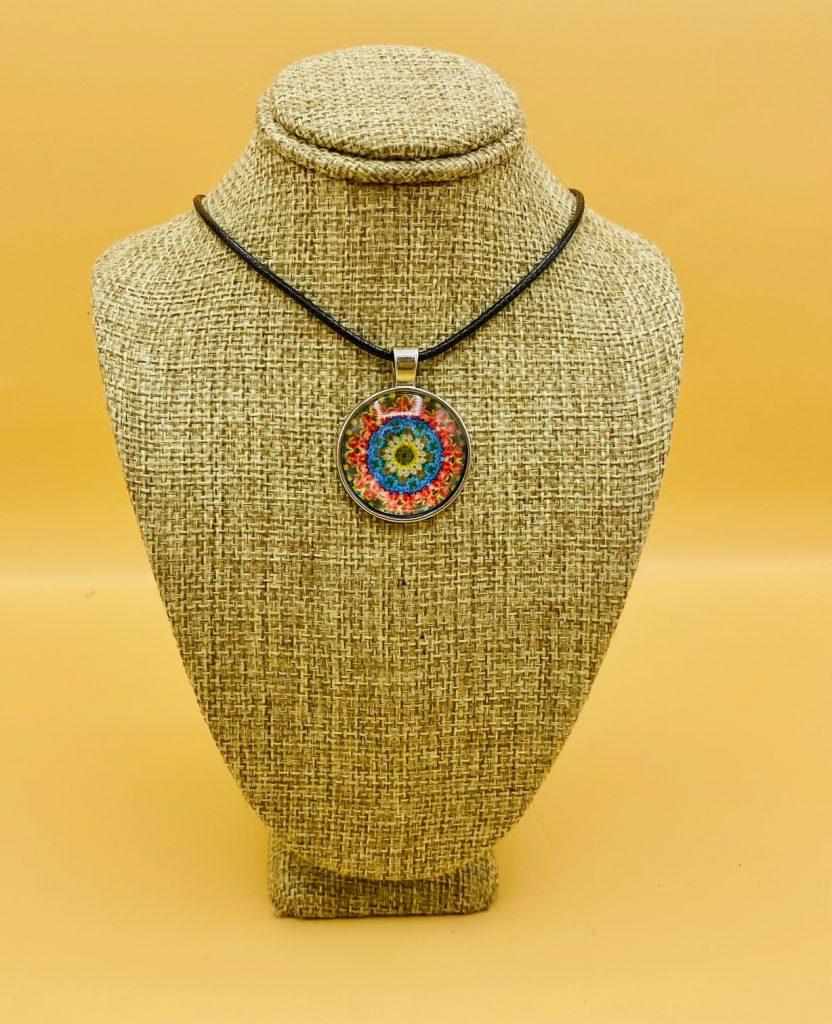 Empathy and Remembrance Glass fronted Mandala Pendant