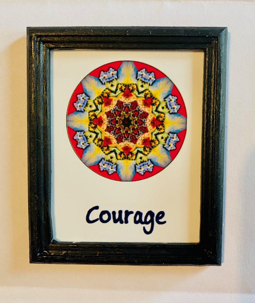 Mini Courage Mandala Framed Print