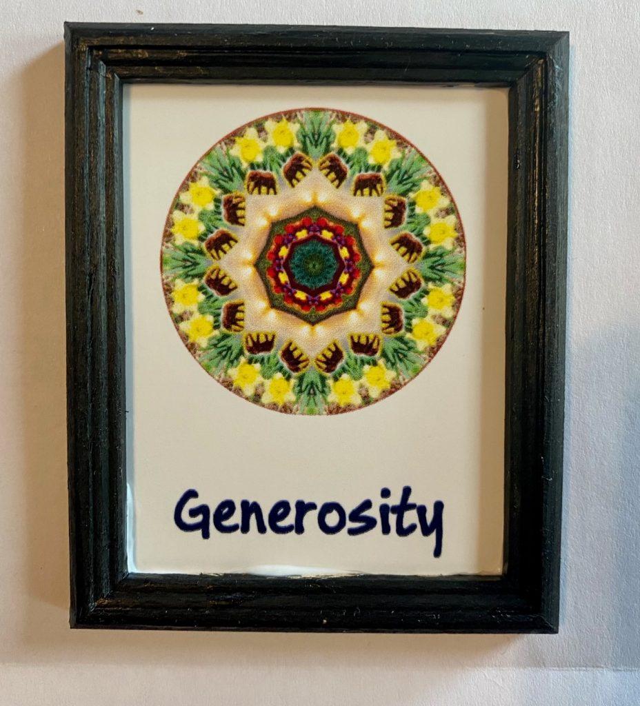 Mini Generosity Mandala Framed Print