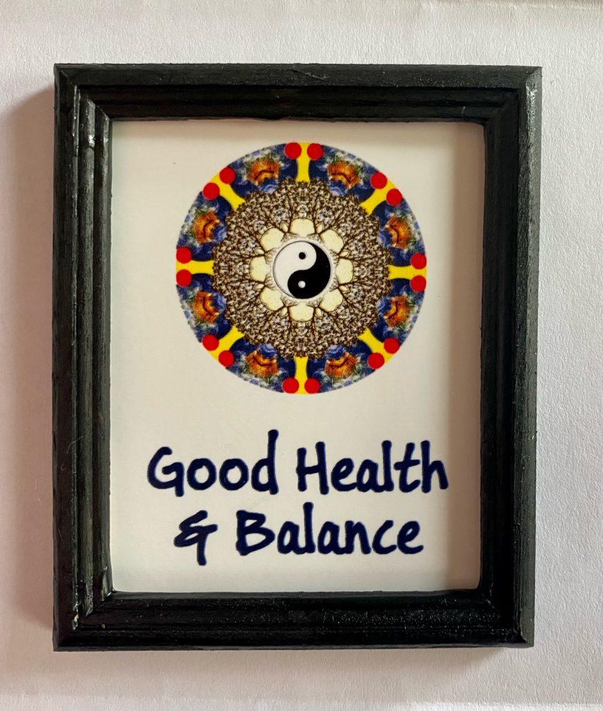 Mini Health and Balance Mandala Framed Print