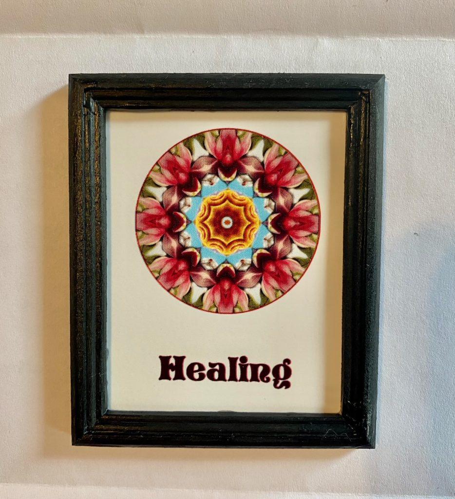 Mini Healing Mandala Framed Print
