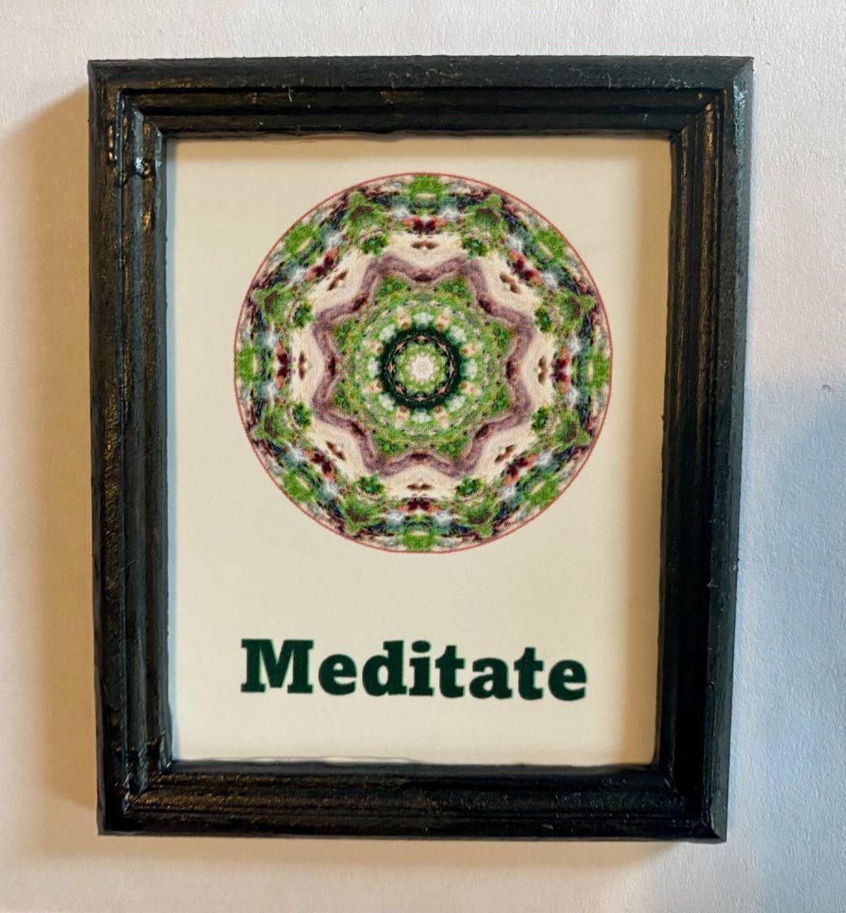Mini Meditate Mandala framed Print