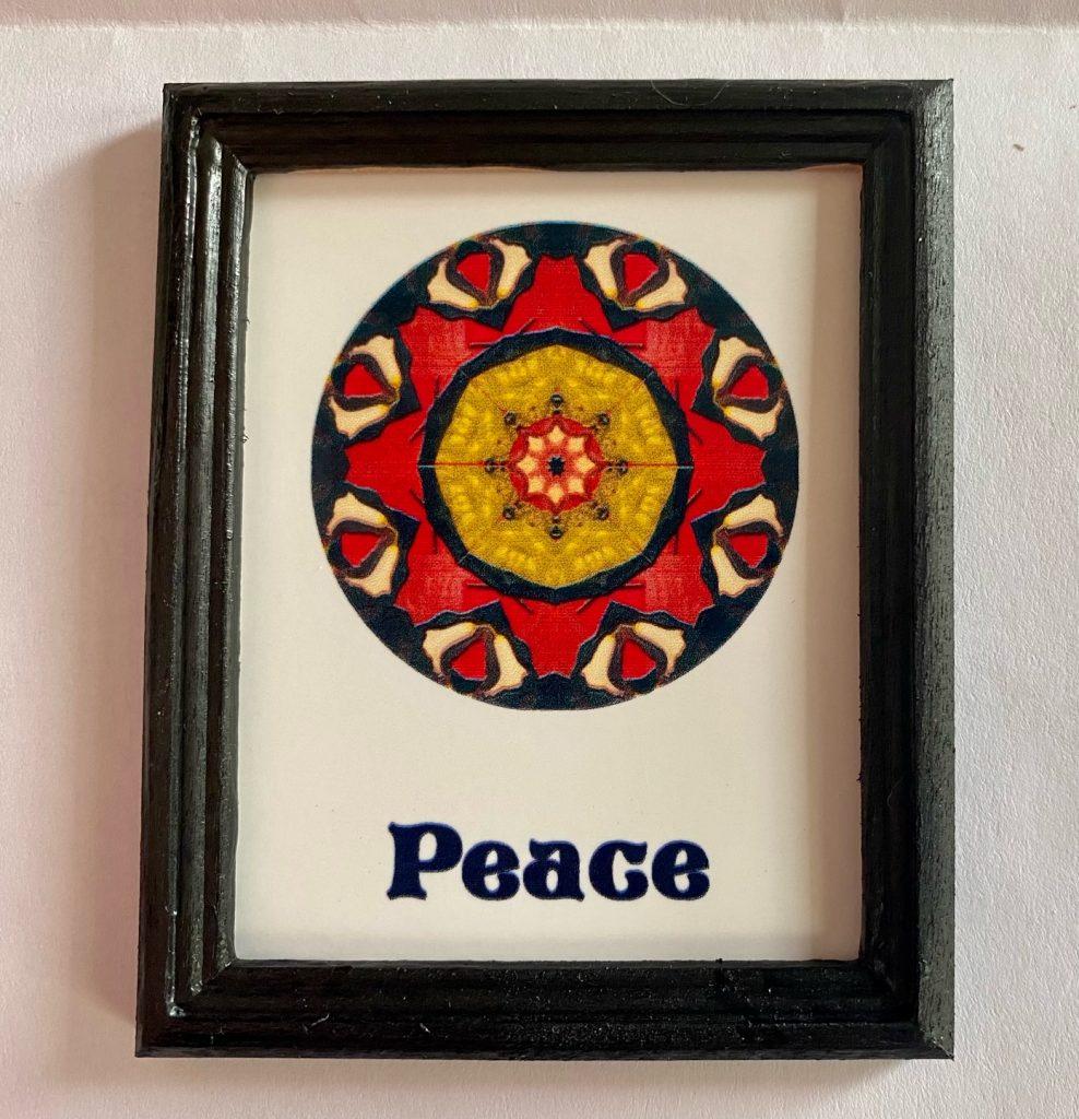 Mini Peace Mandala Framed Print