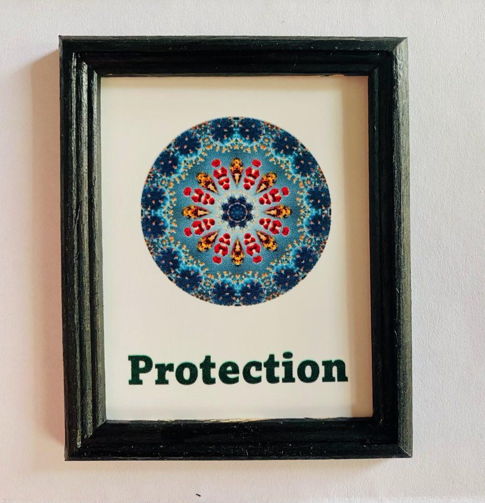 Mini Protection Mandala Framed Print