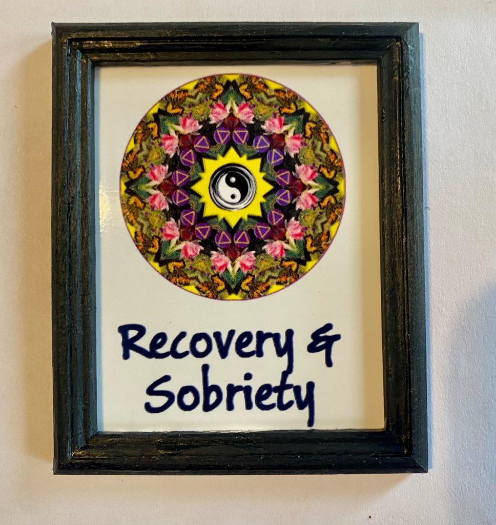 Mini Recovery and Sobriety Mandala Framed Print
