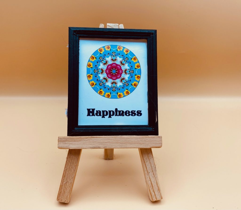 Happiness Mandala Mini Framed Print