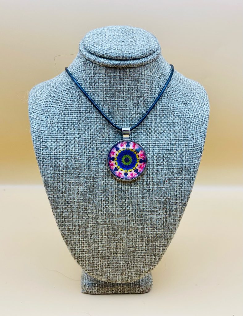 Victory Mandala Glass Fronted Pendant Necklace
