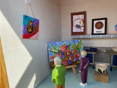 New Acrylic, new Mandala and new pottery